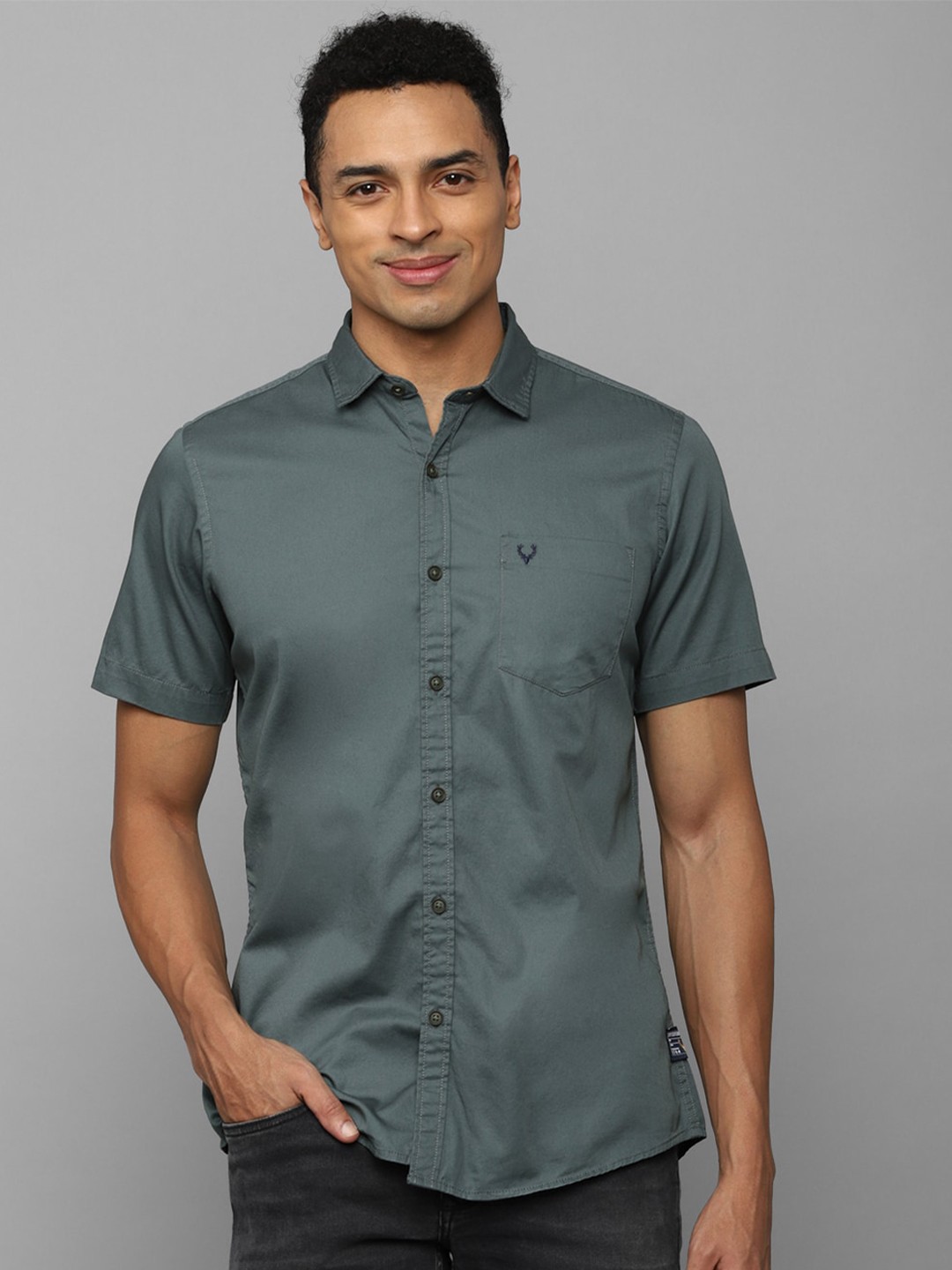 

Allen Solly Sport Spread Collar Cotton Casual Shirt, Grey