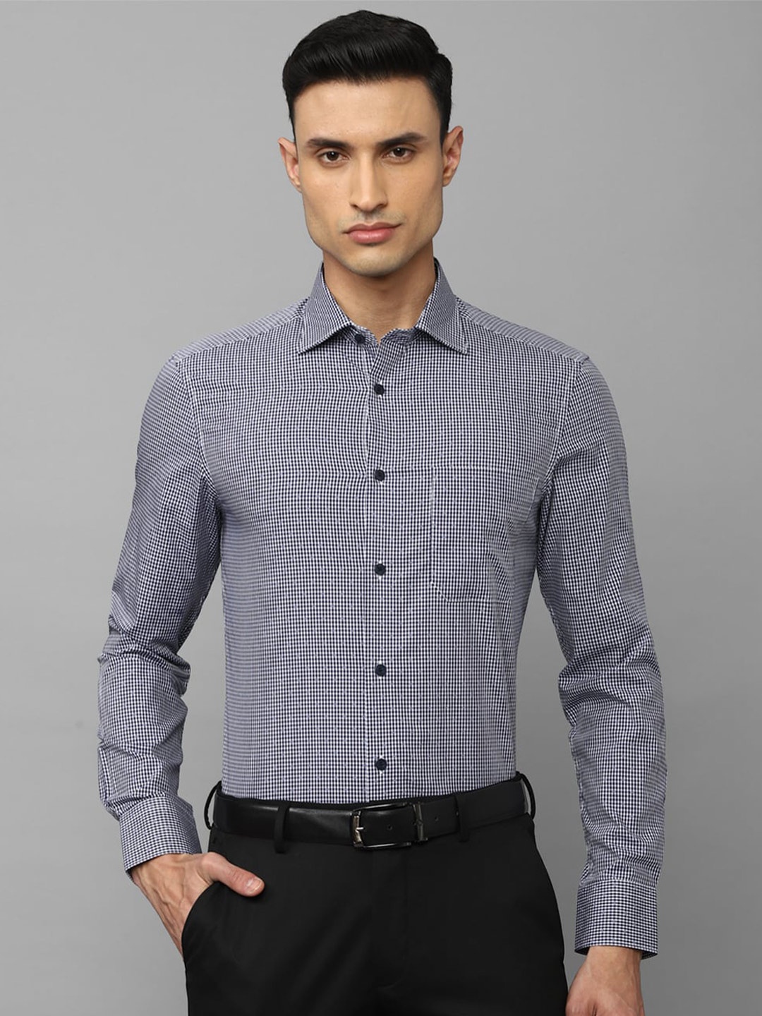 

Louis Philippe Micro Ditsy Printed Pure Cotton Formal Shirt, Grey