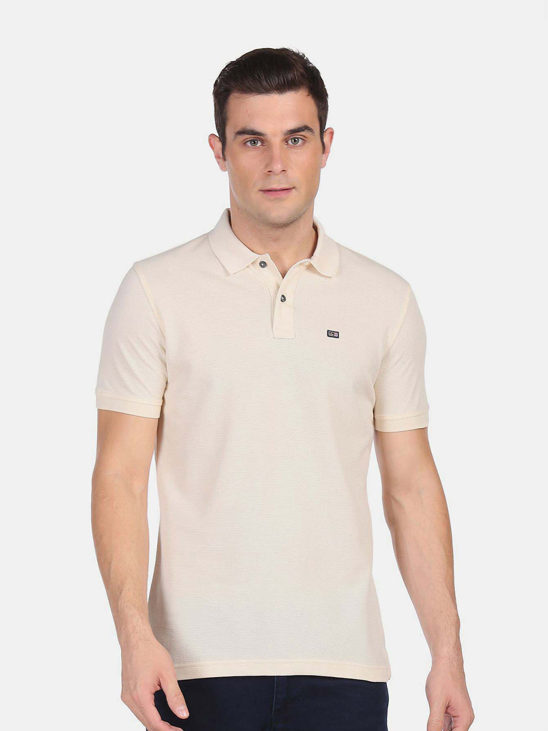 

Arrow Sport Polo Collar Pure Cotton T-shirt, White