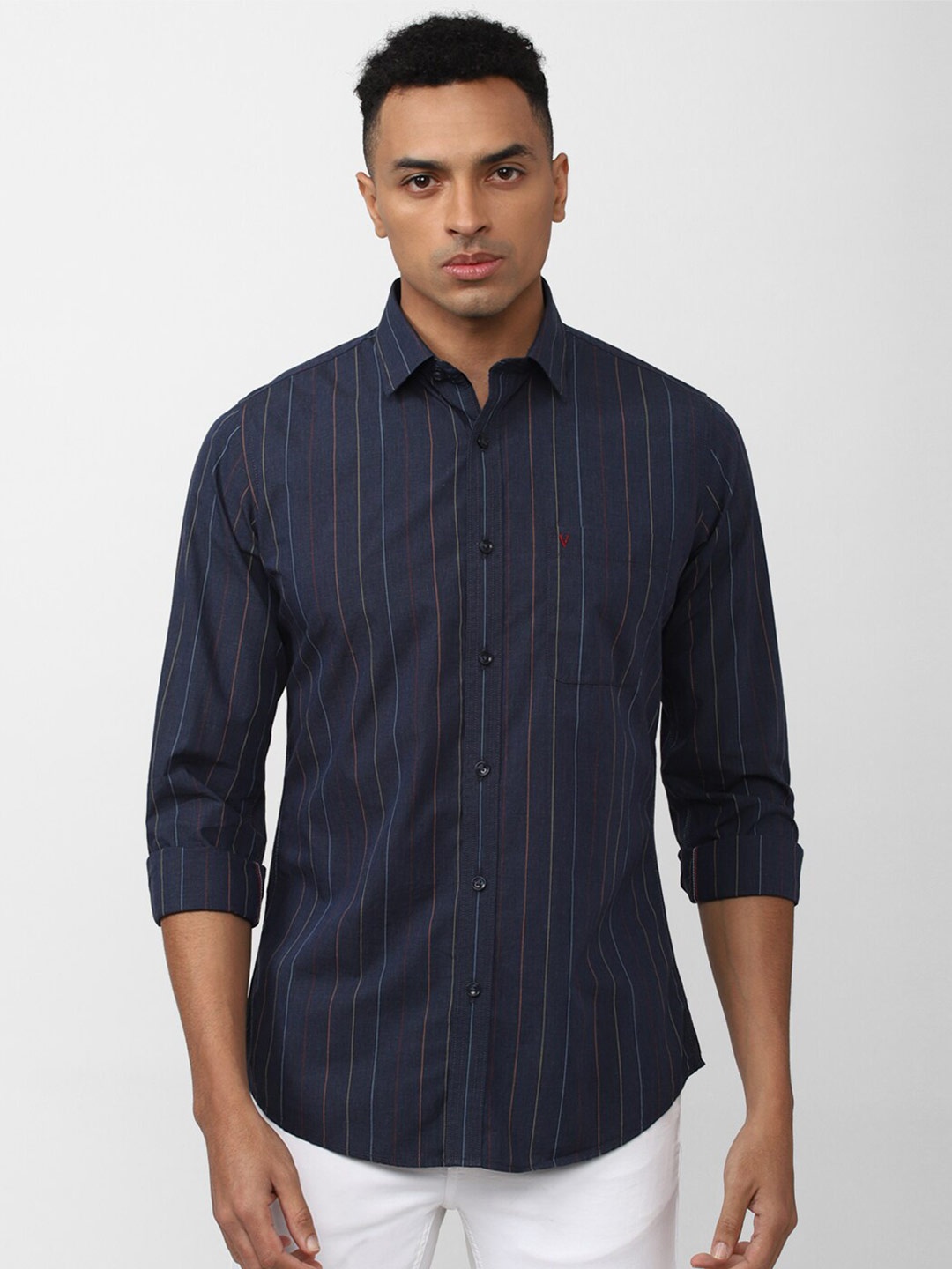 

Van Heusen Sport Slim Fit Checked Casual Shirt, Navy blue