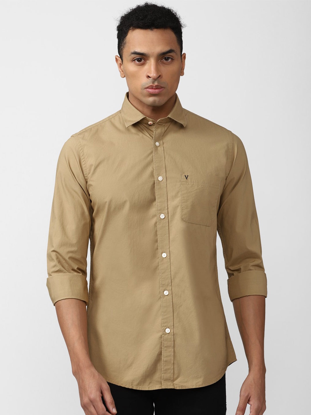 

Van Heusen Sport Plus Size Spread Collar Cotton Casual Shirt, Khaki