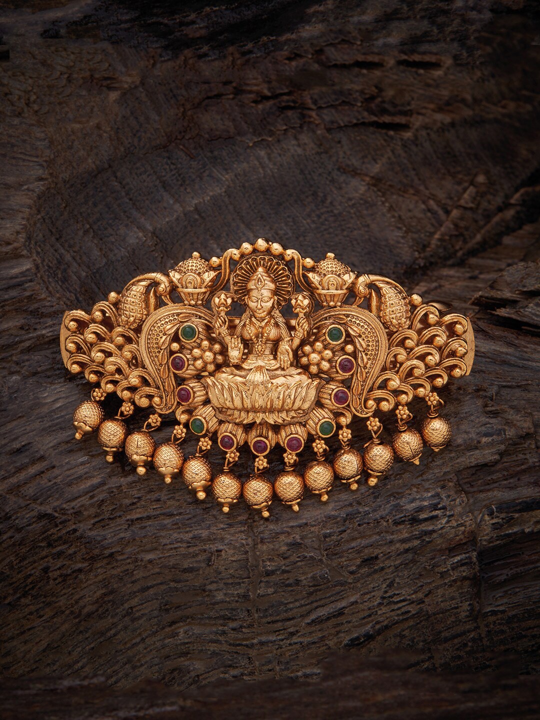 

Kushal's Fashion Jewellery Embellished Temple French Barrette, Green