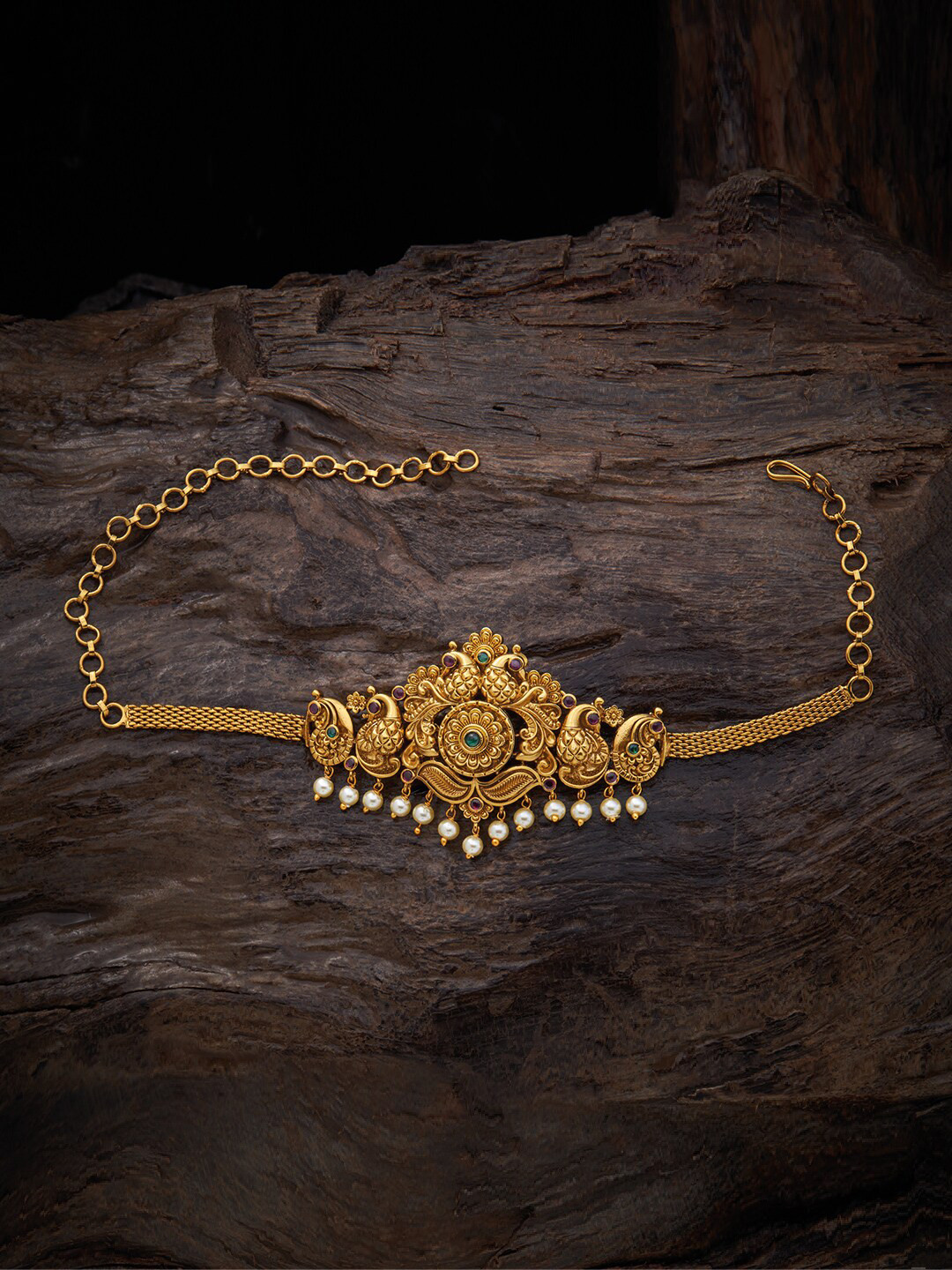 

Kushal's Fashion Jewellery Gold-Plated Armlet Bracelet, White