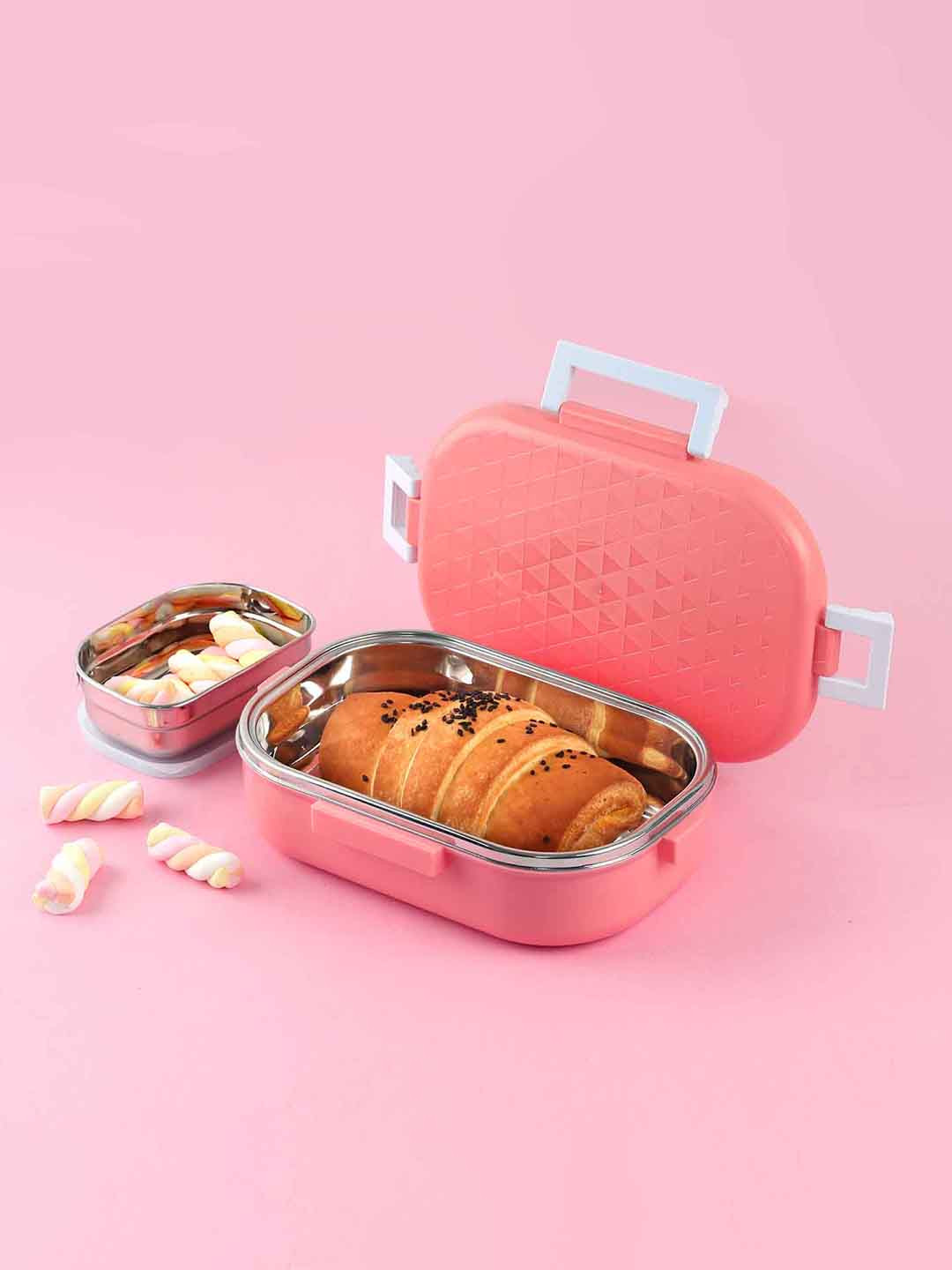 

Cello Altro Neo 2 Pieces Pink Stainless Steel Lunch Box 700 ml & 250 ml