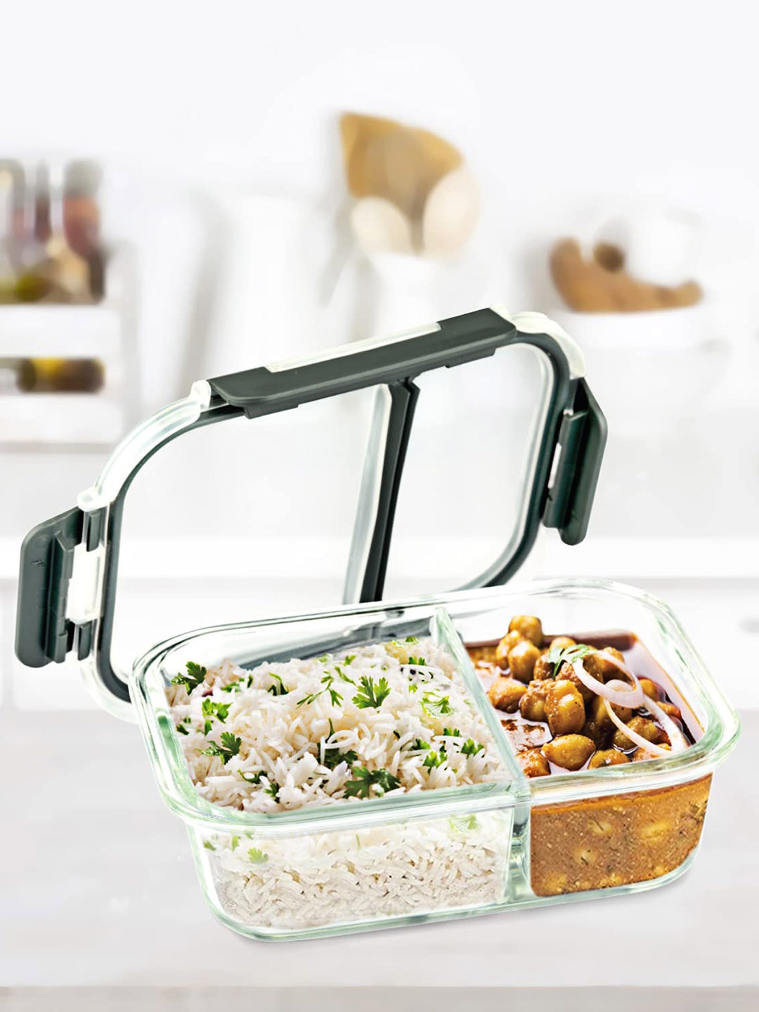 

Cello Sleek Transparent Borosilicate Glass Lunch Box 1 L