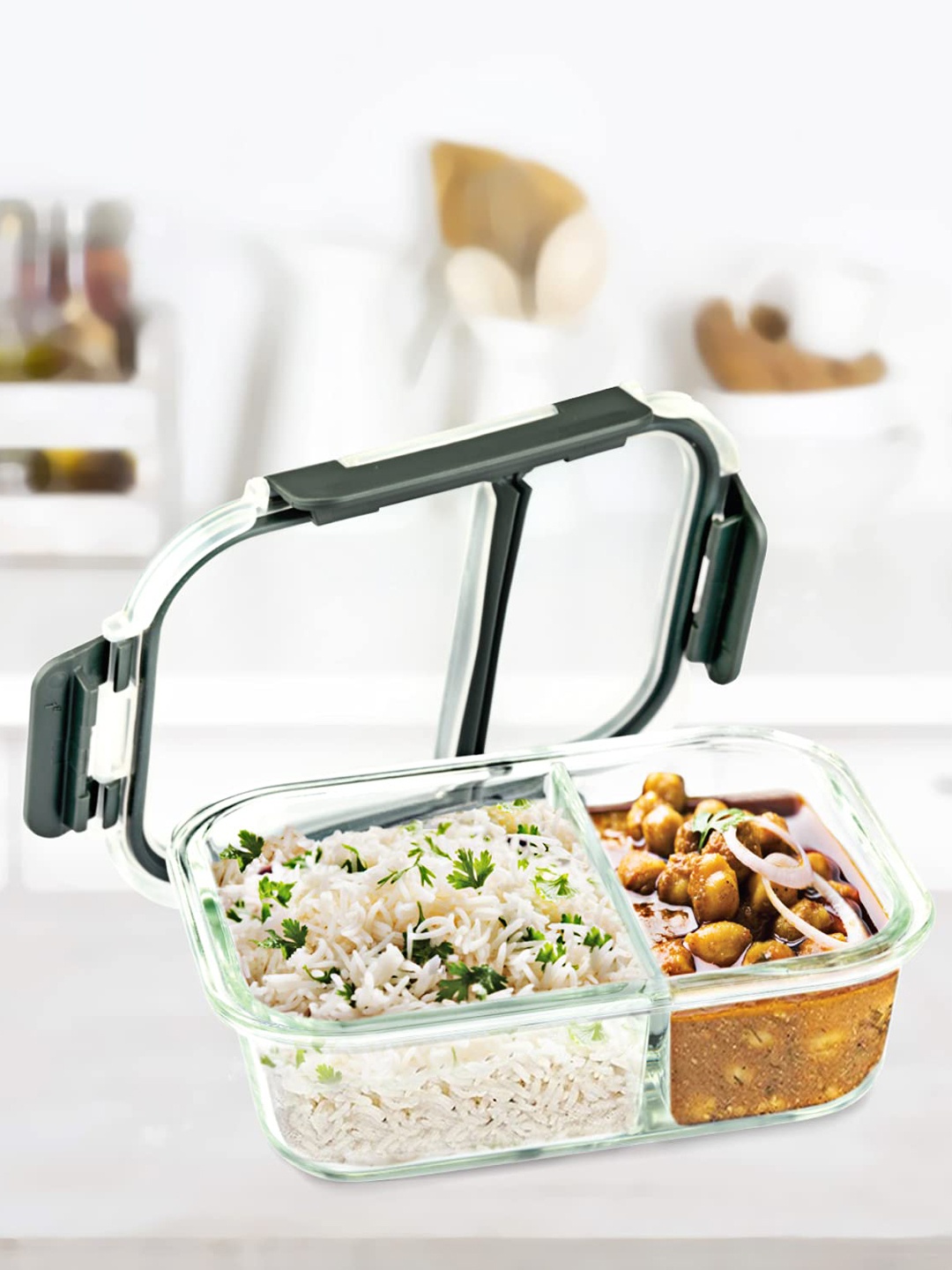 

Cello Sleek Transparent Borosilicate Glass Lunch Box 1.4 L
