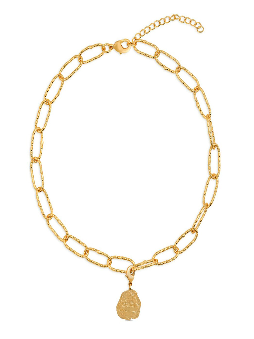 

MNSH Gold-Plated Textured Chain With pendant