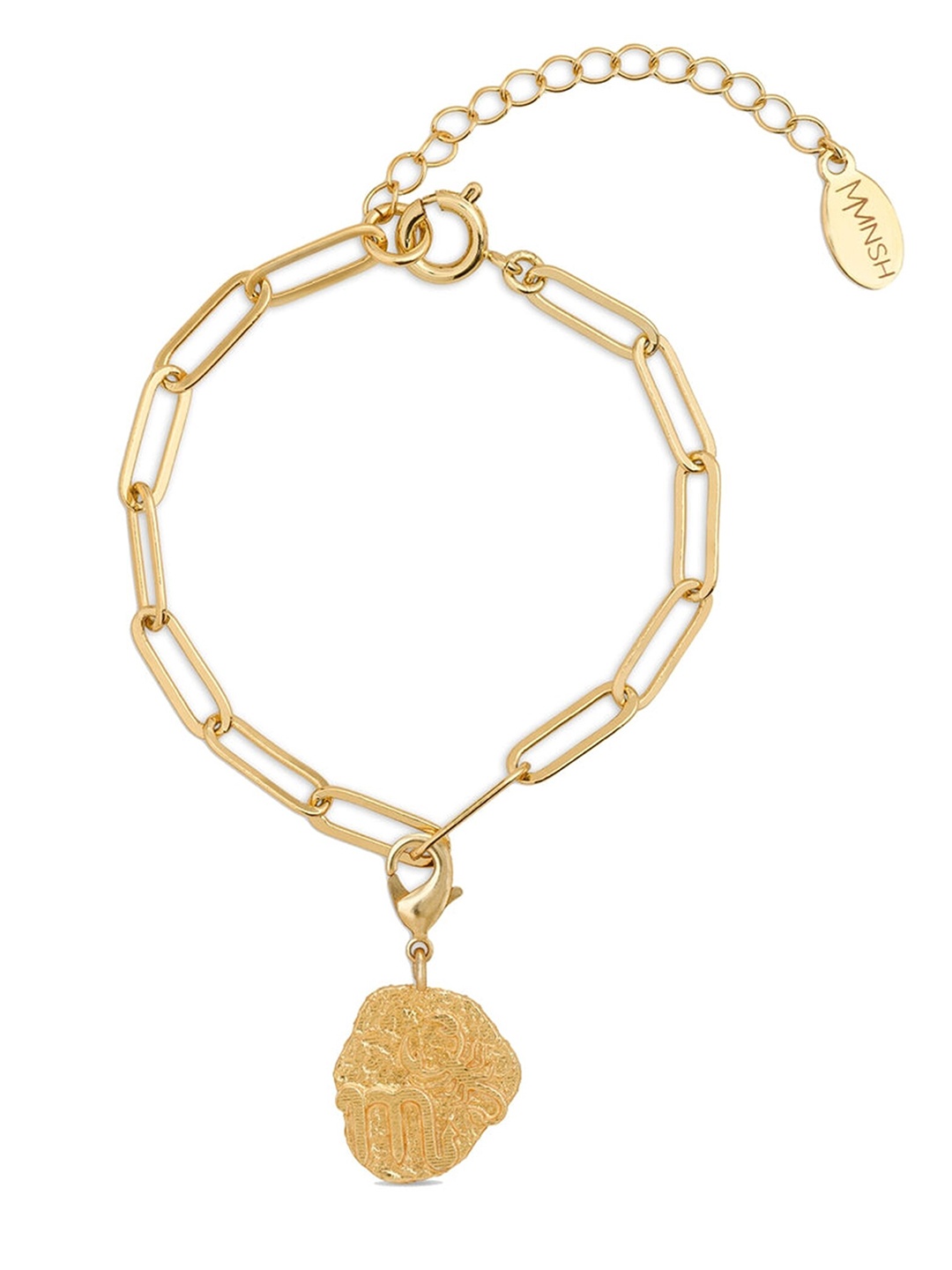 

MNSH Women Brass Gold-Plated Charm Bracelet