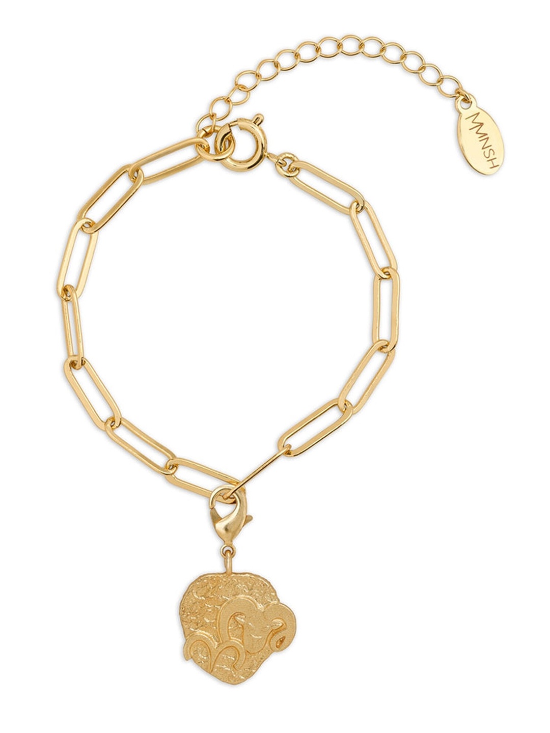 

MNSH Women Brass Gold-Plated Charm Bracelet