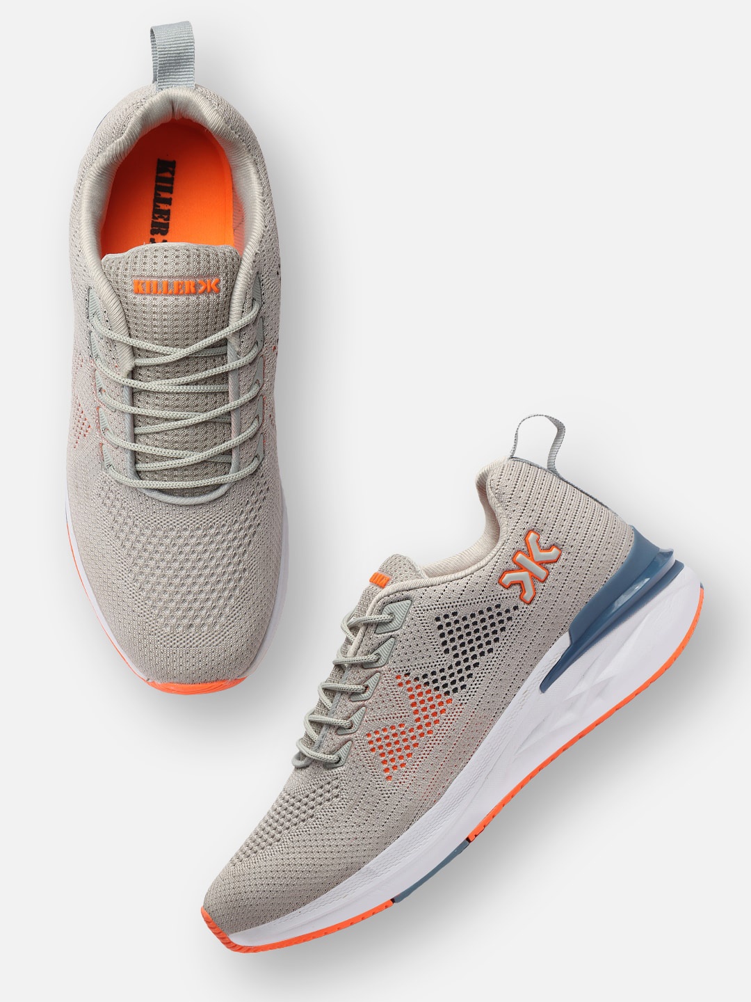 

Killer Men Grey Textile Running Shoes