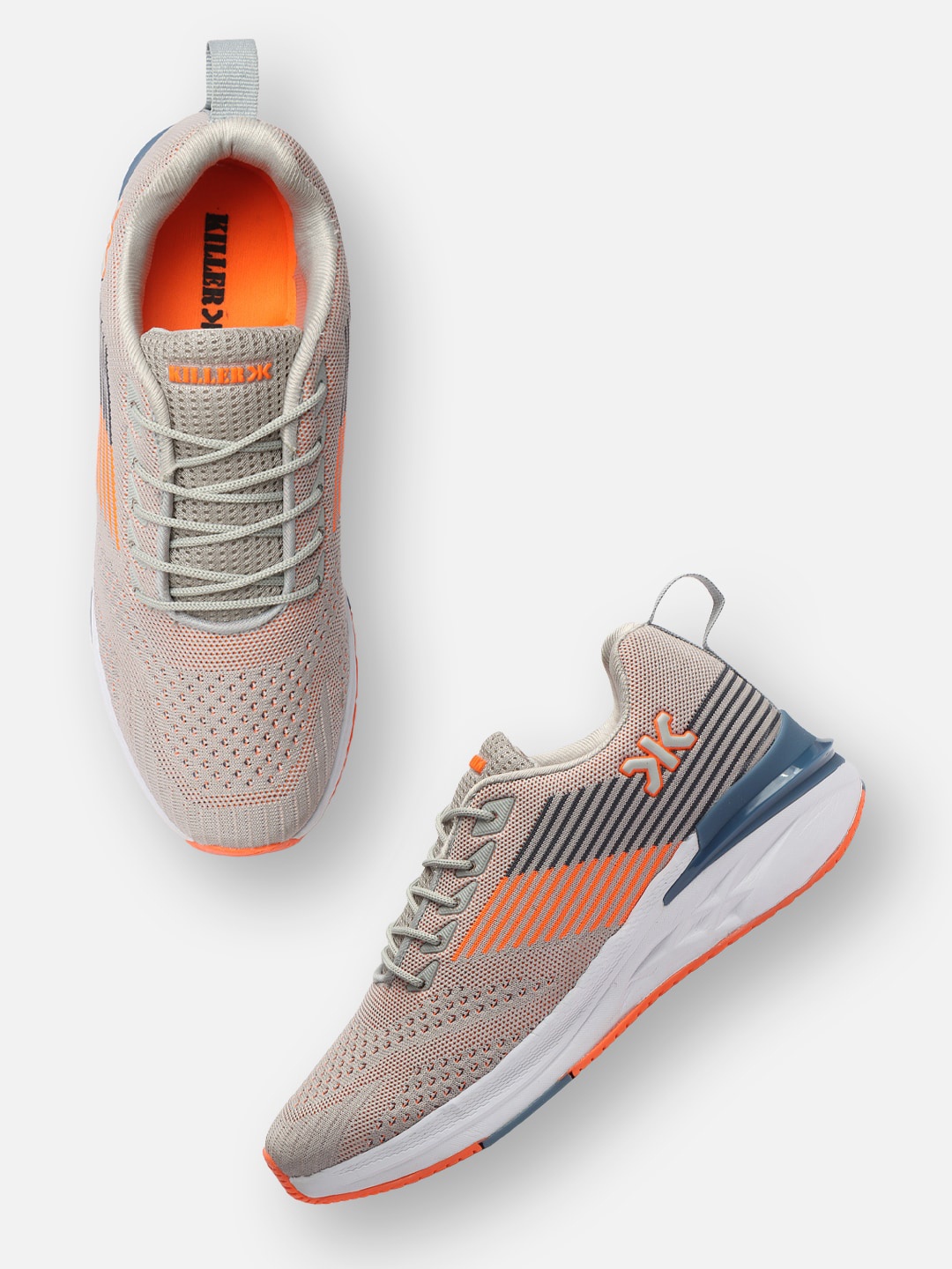 

Killer Men Grey Textile Running Shoes