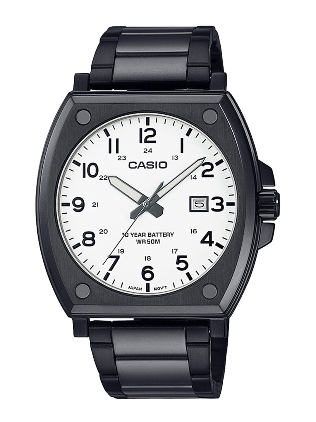 

CASIO Men Stainless Steel Bracelet Style Straps Analogue, White