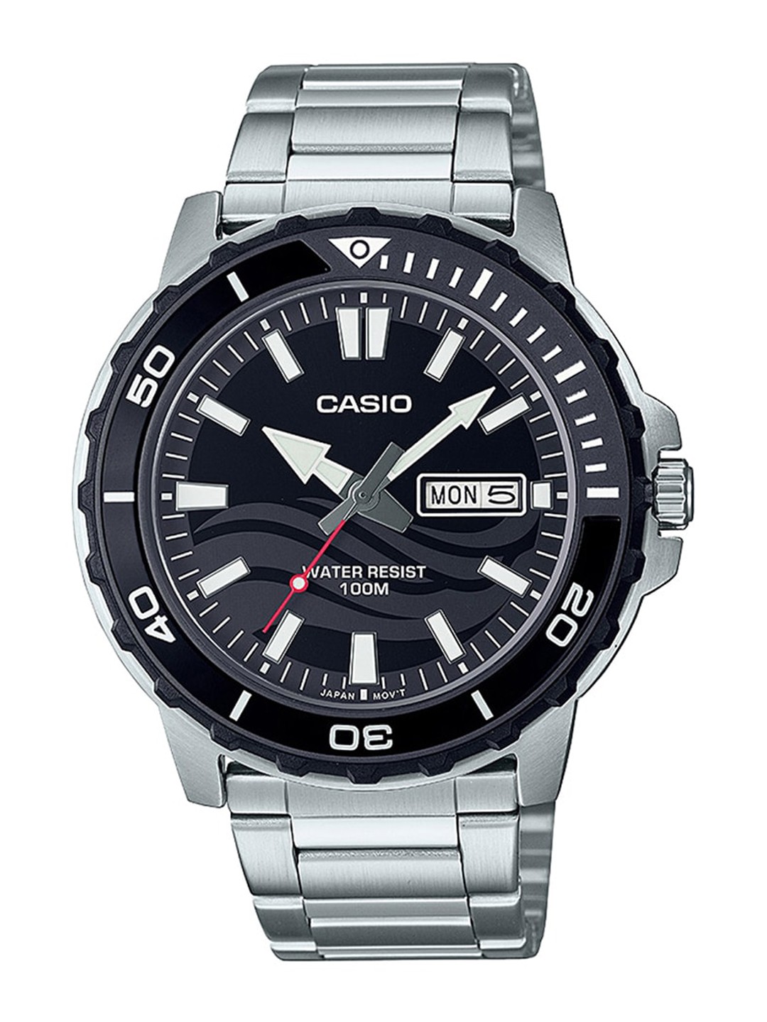 

CASIO Men Stainless Steel Bracelet Style Straps Analogue, Black