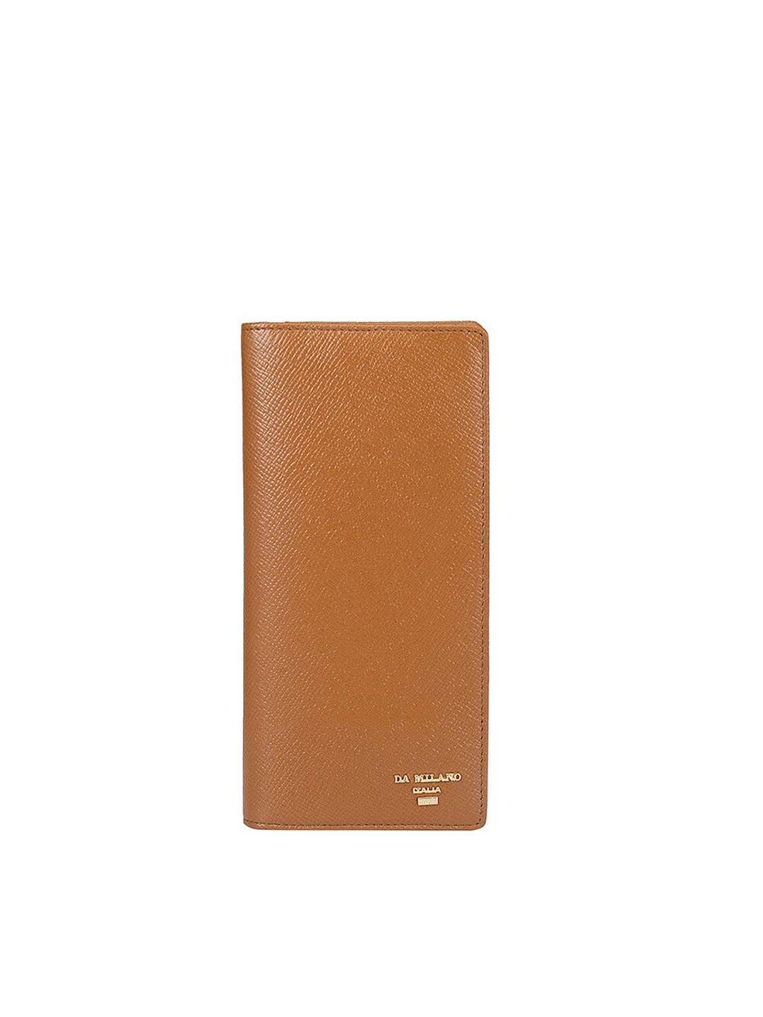 

Da Milano Women Textured Leather Two Fold Wallet, Brown