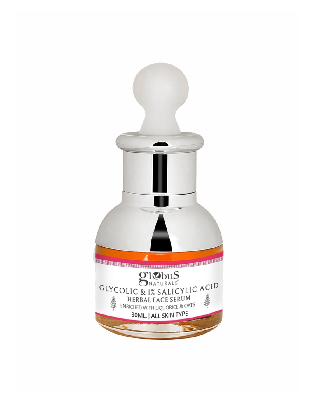 

Globus naturals Glycolic & 1% Salicylic Acid Anti Acne Face Serum - 30 ml, White
