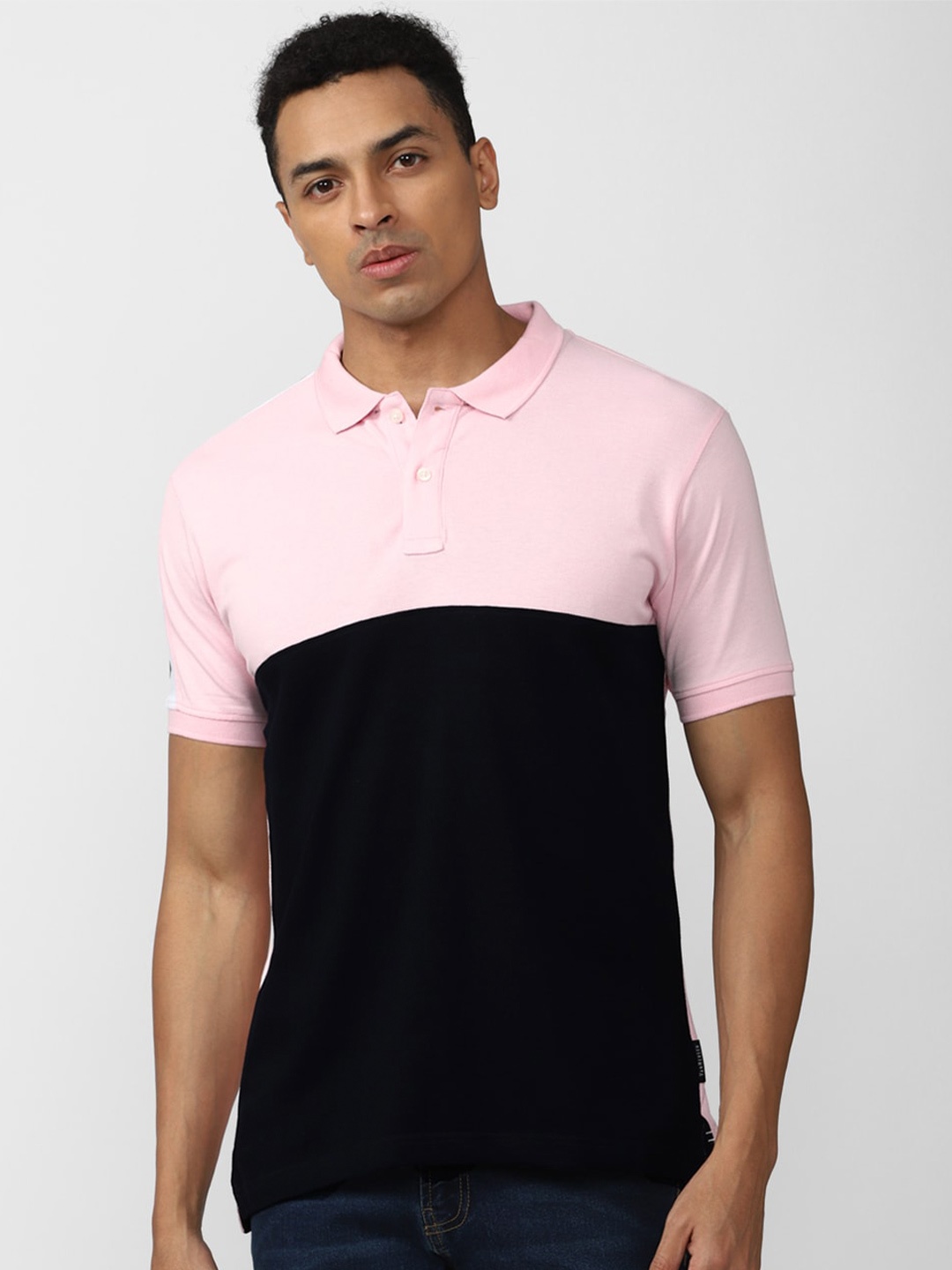 

Van Heusen Sport Colourblocked Polo Collar Pure Cotton T-shirt, Black