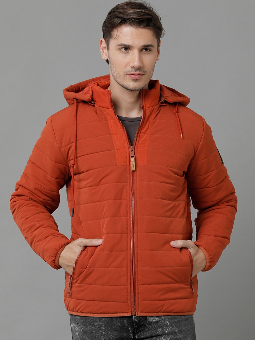 

Voi Jeans Hooded Padded Cotton Jacket, Rust