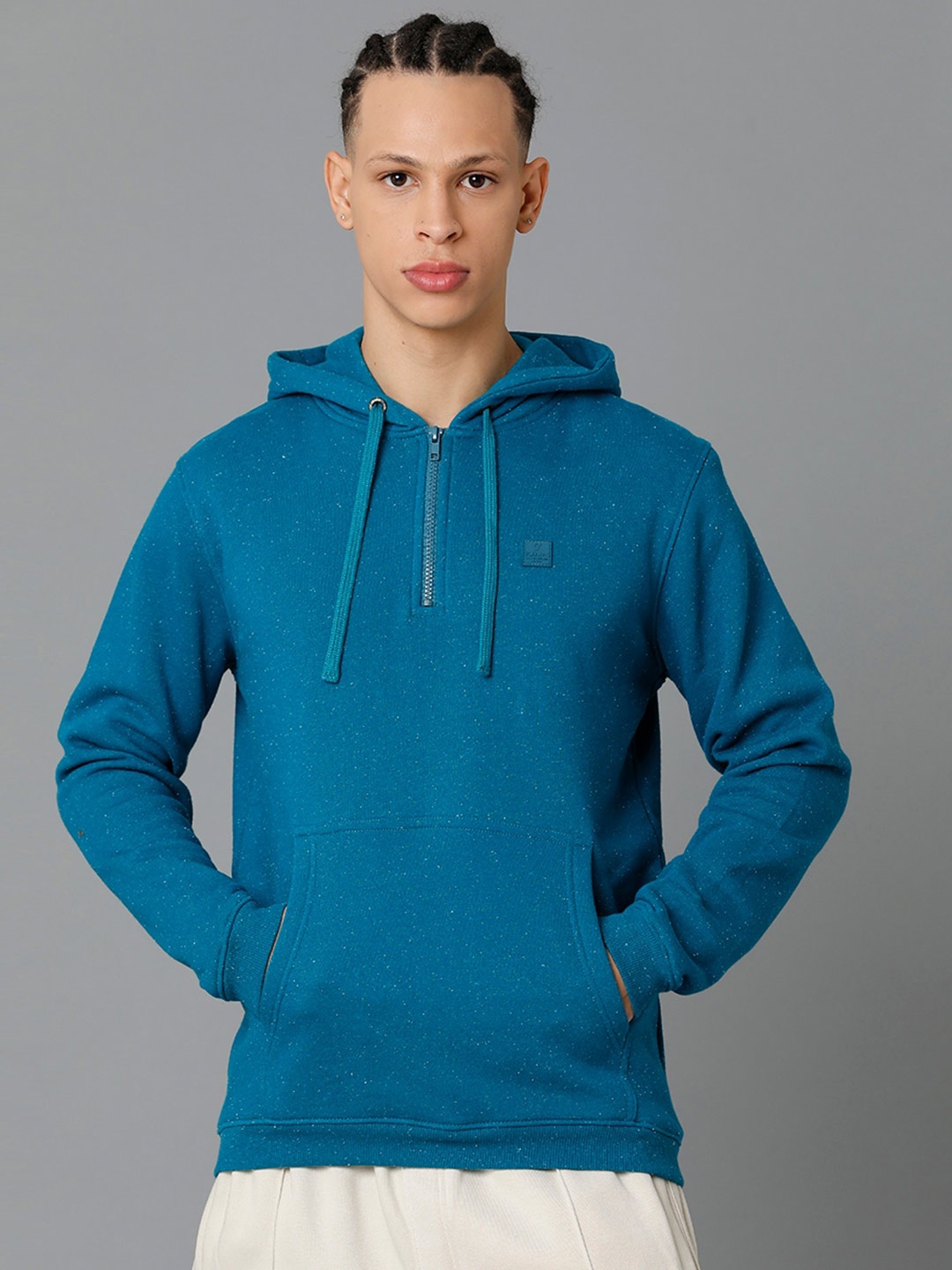 

Voi Jeans Men Hooded Fleece Sweatshirt, Blue