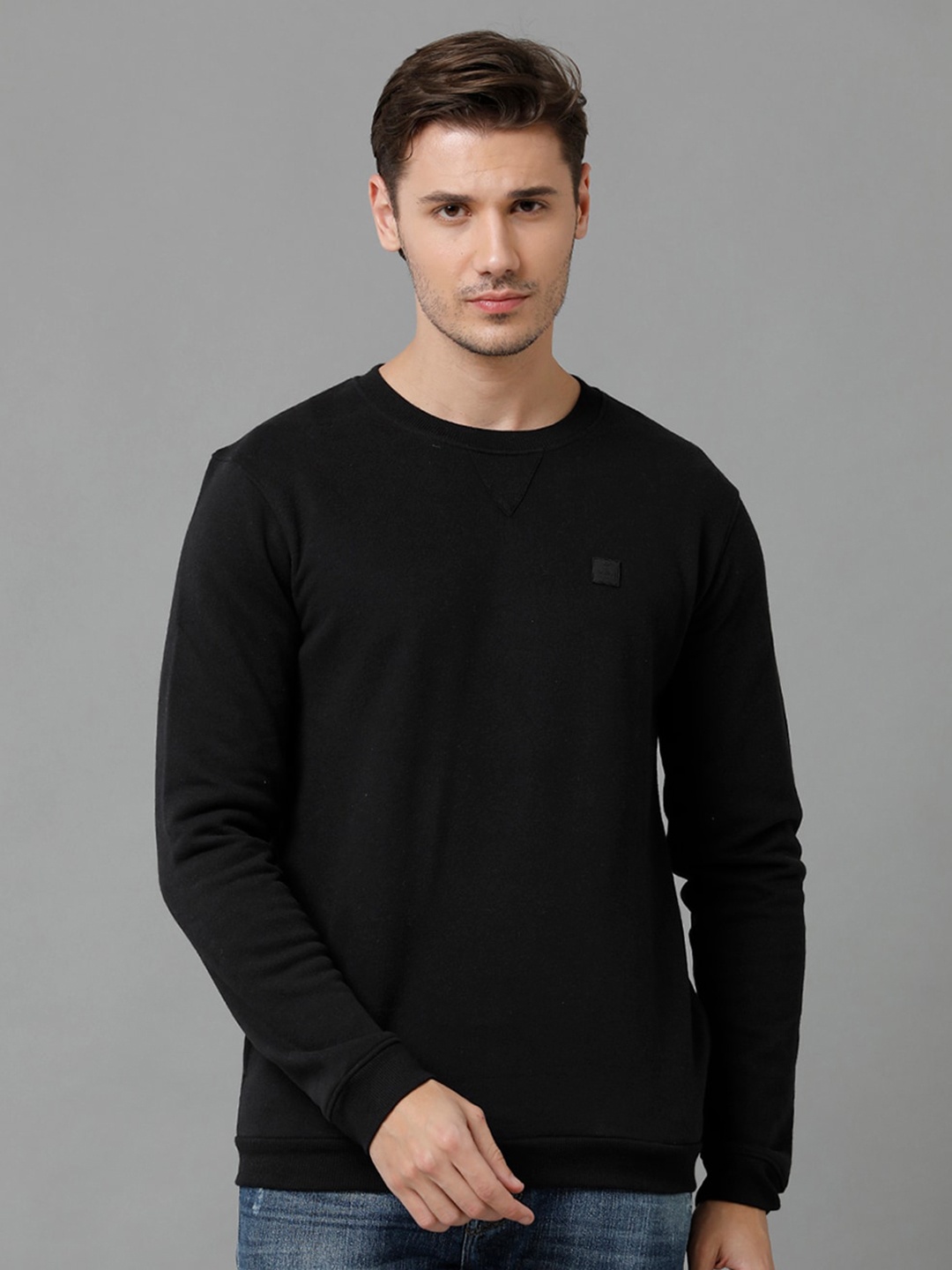 

Voi Jeans Round Neck Fleece Sweatshirt, Black