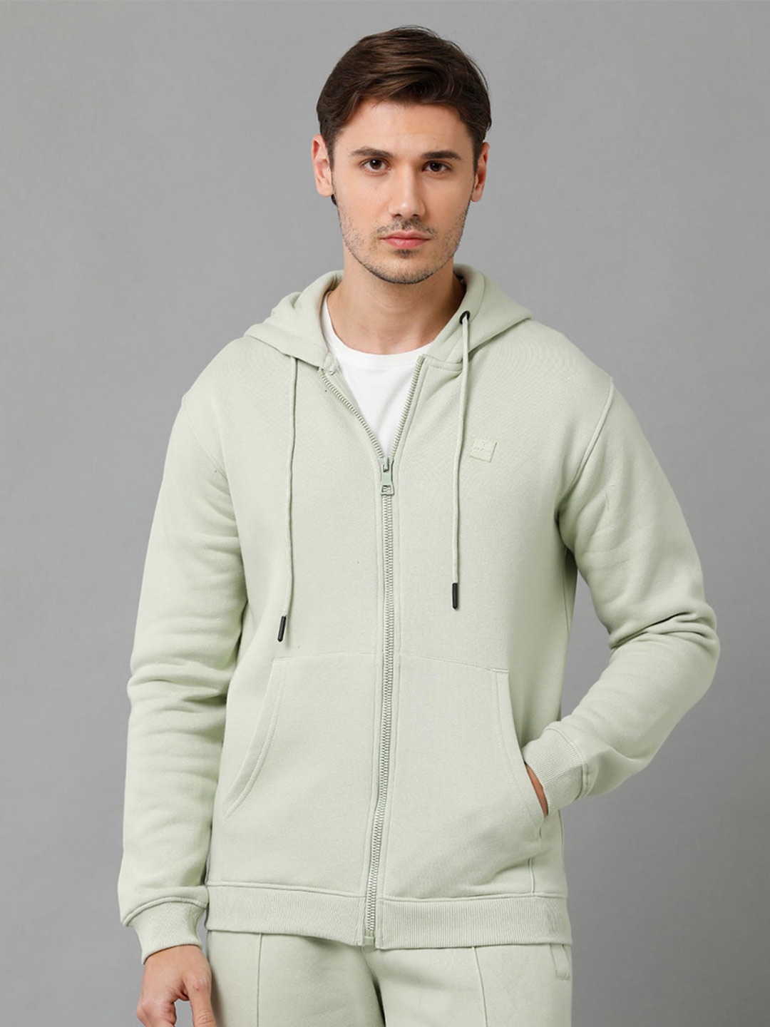 

Voi Jeans Hooded Neck Fleece Sweatshirt, Green