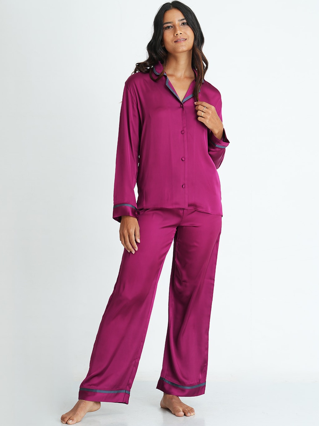 

mackly Women Purple Night suit