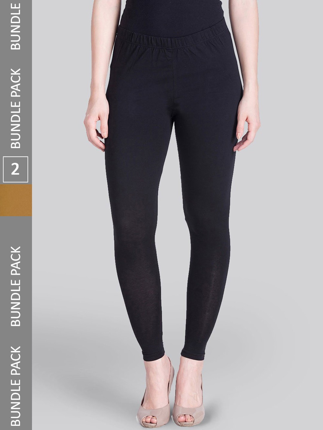 

LYRA Pack Of 2 4-Way Stretch Ankle-Length Leggings, Mustard
