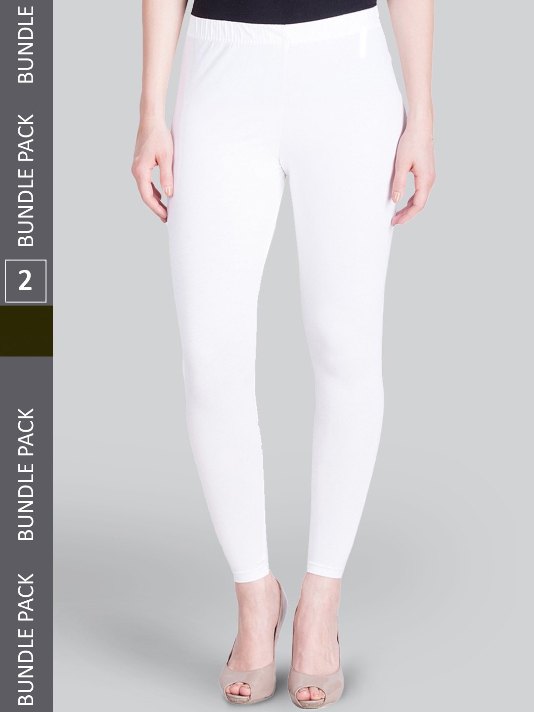 

LYRA Pack Of 2 4-Way Stretch Ankle-Length Leggings, White