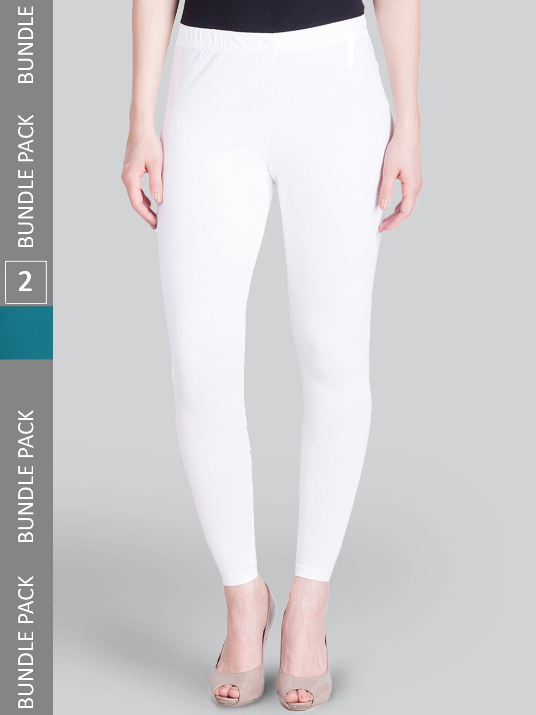 

LYRA Pack Of 2 Cotton Ankle-Length Leggings, Multi