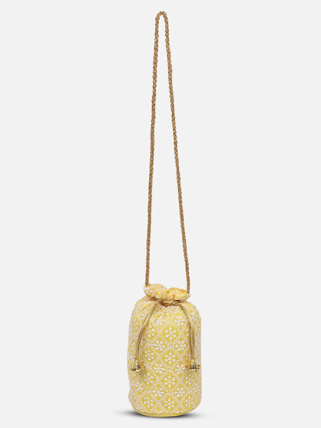 

Aditi Wasan Embroidered Potli Clutch, Yellow