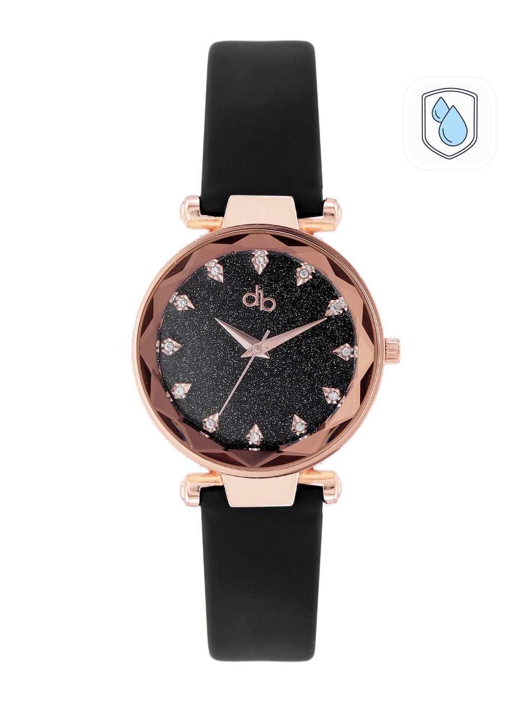 

DressBerry Women Black Embellished Analogue Watch MFB-PN-WTH-6183L-1