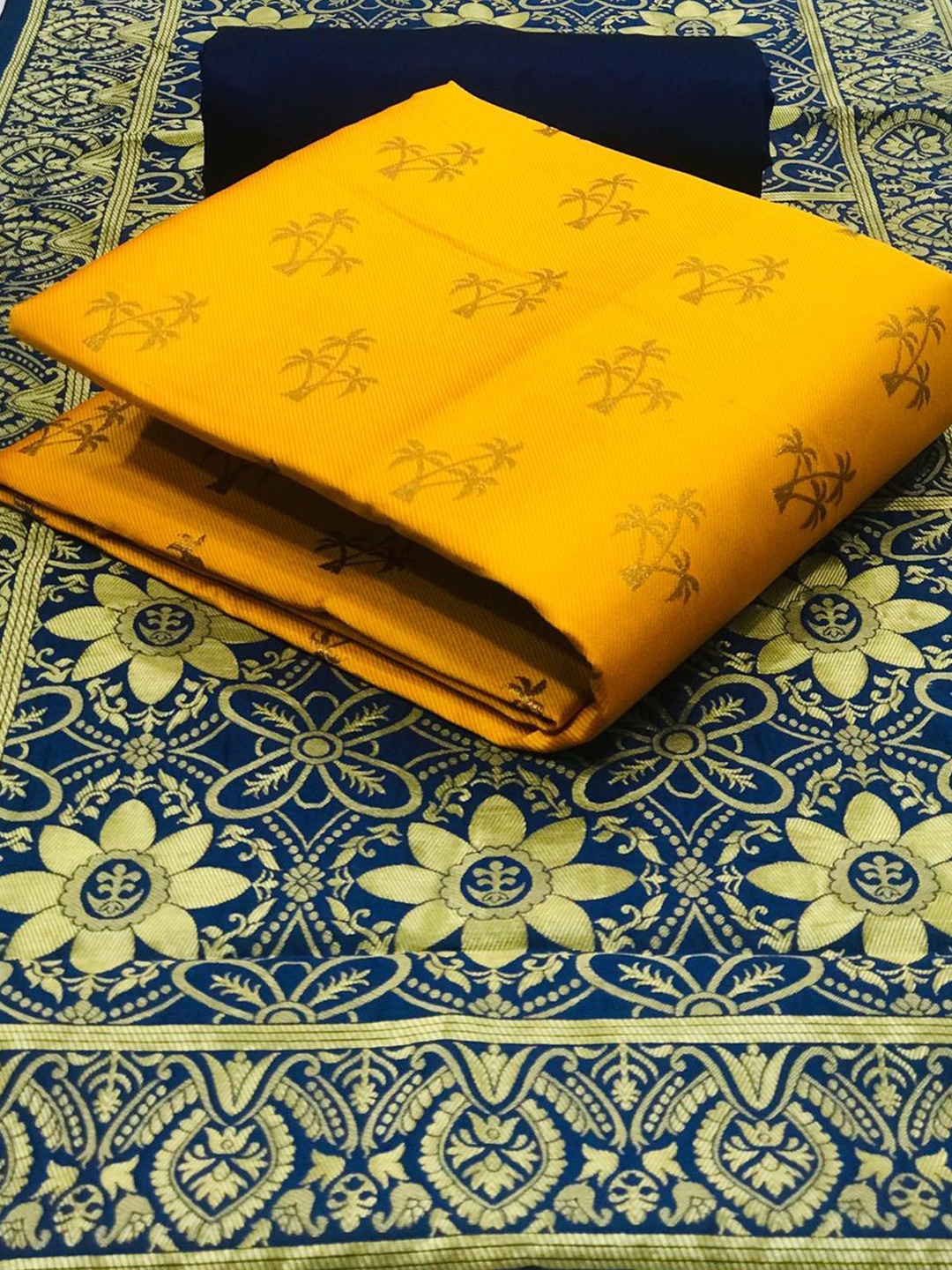 

MORLY Dupion Silk Unstitched Dress Material, Yellow
