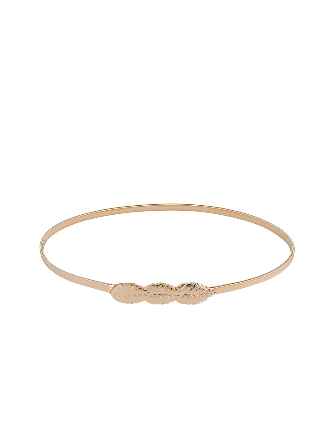 

ZORO Women Textured Slim Belt, Gold