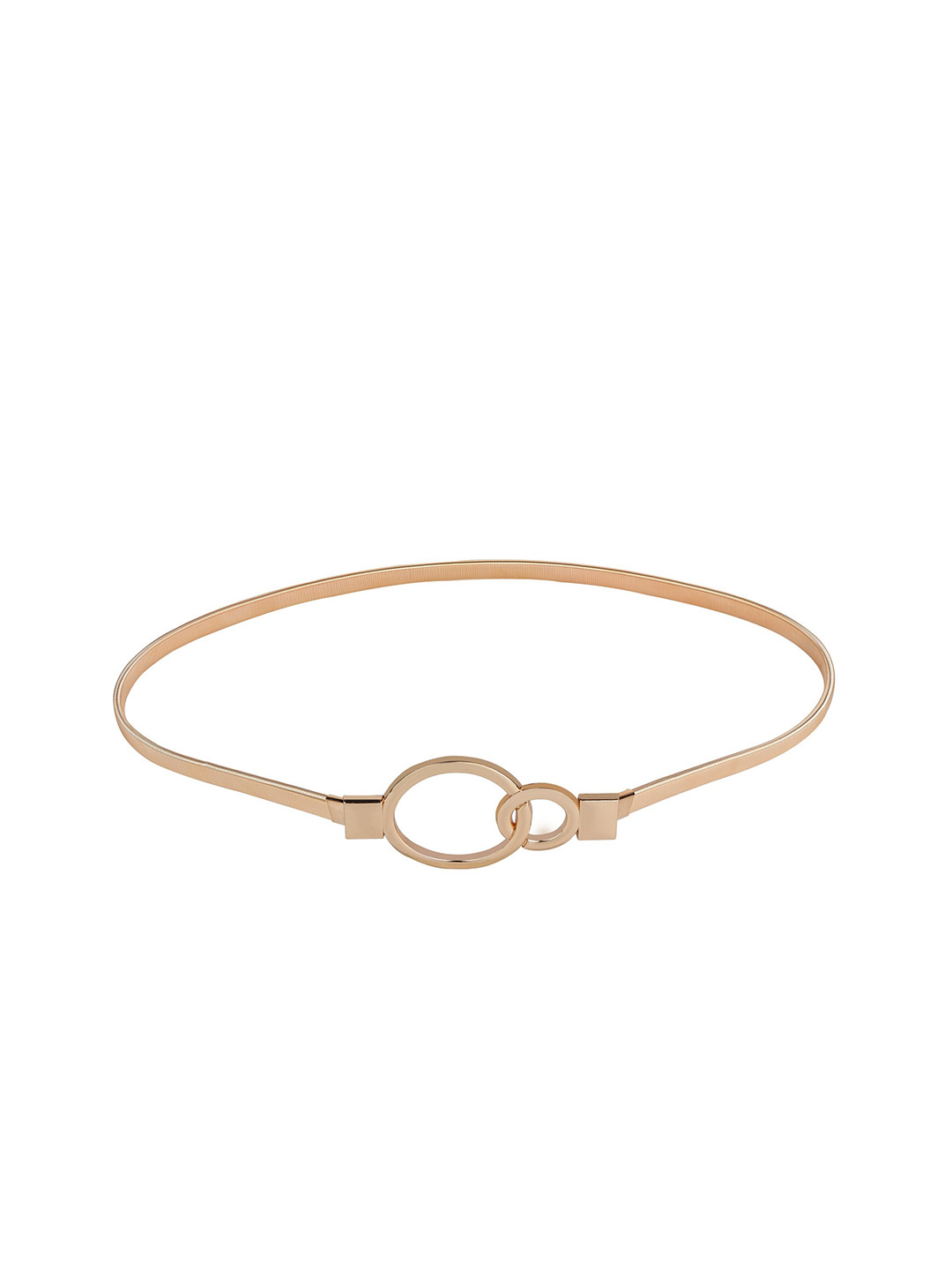 

ZORO Women Textured Slim Belt, Gold