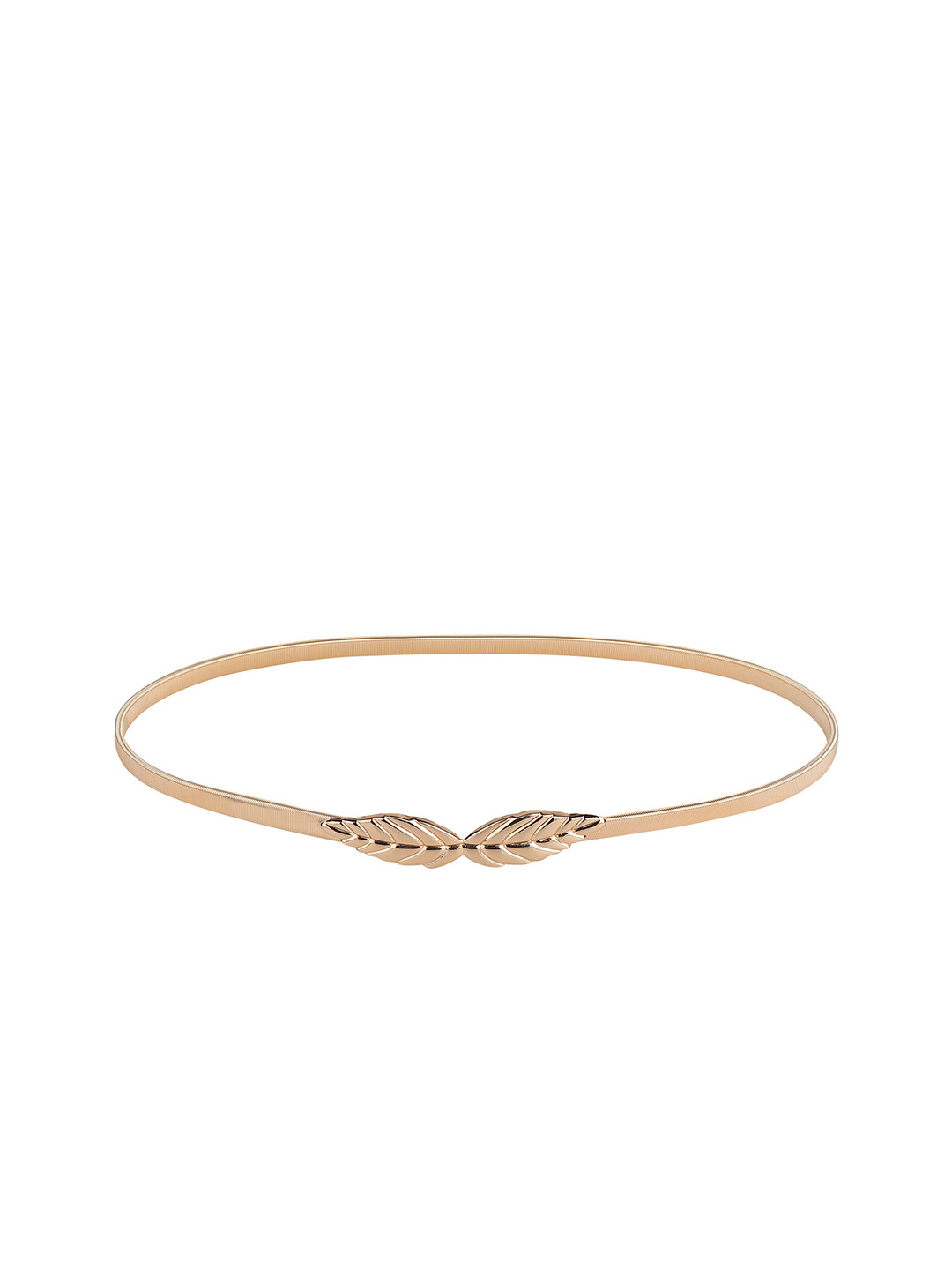 

ZORO Women Textured Slim Belt, Gold
