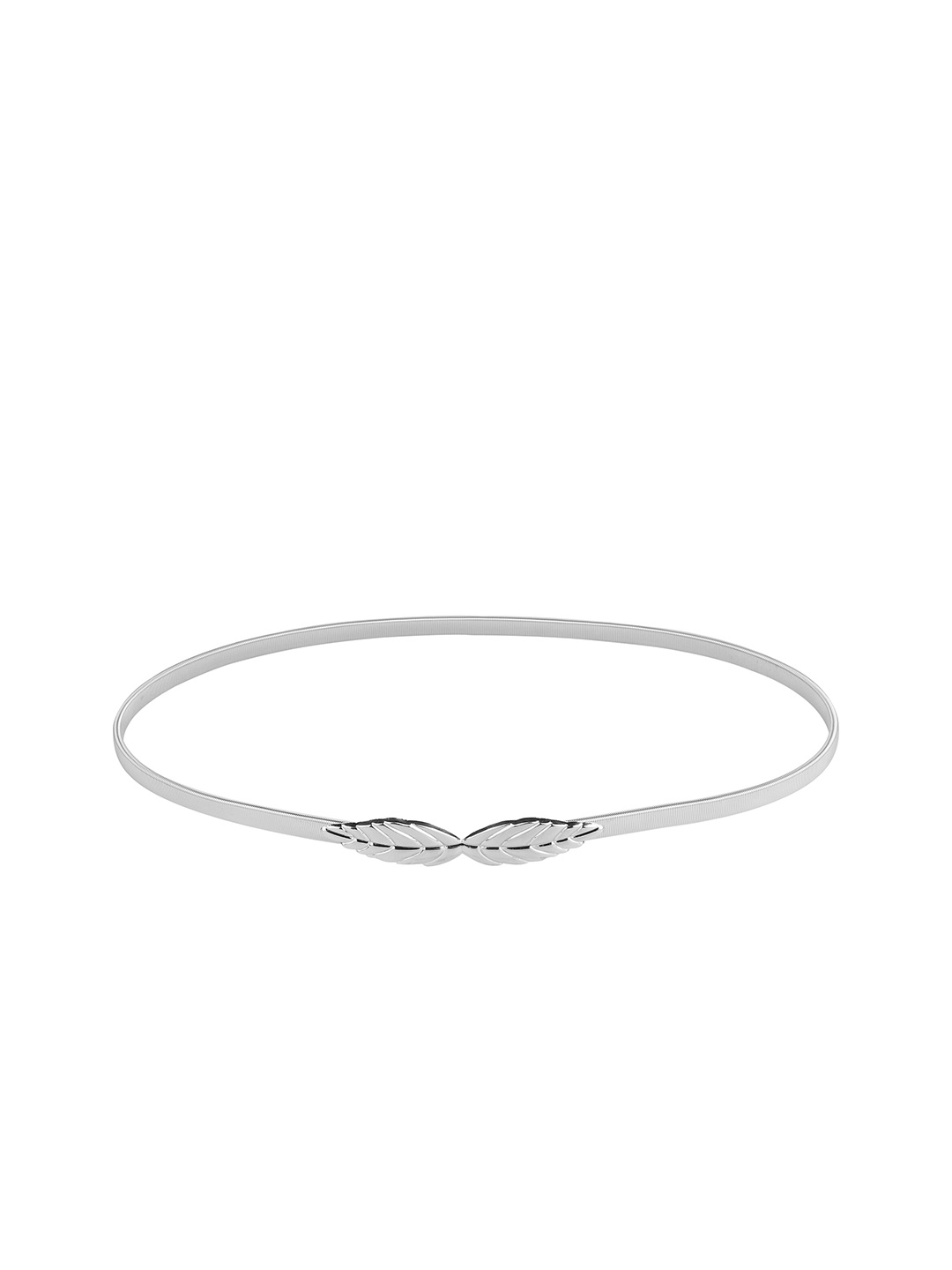

ZORO Women Textured Slim Belt, Silver