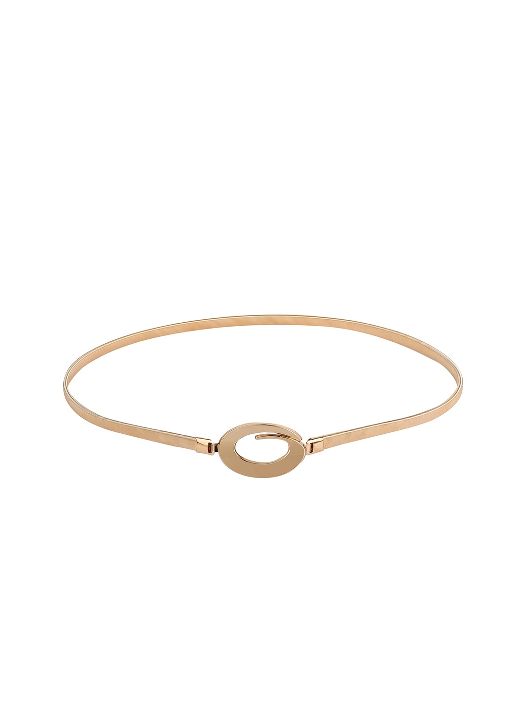 

ZORO Women Textured Slim Belt, Gold