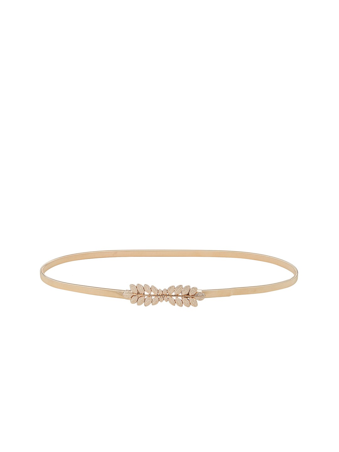 

ZORO Women Textured Slim Belt, Gold