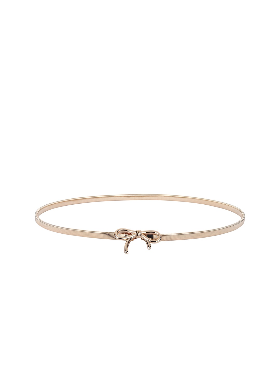 

ZORO Women Textured Slim Belt, Gold