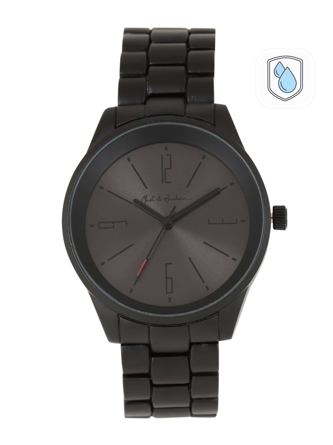 

Mast & Harbour Men Gunmetal-Toned Analogue Watch MFB-PN-SNT-C04, Metallic