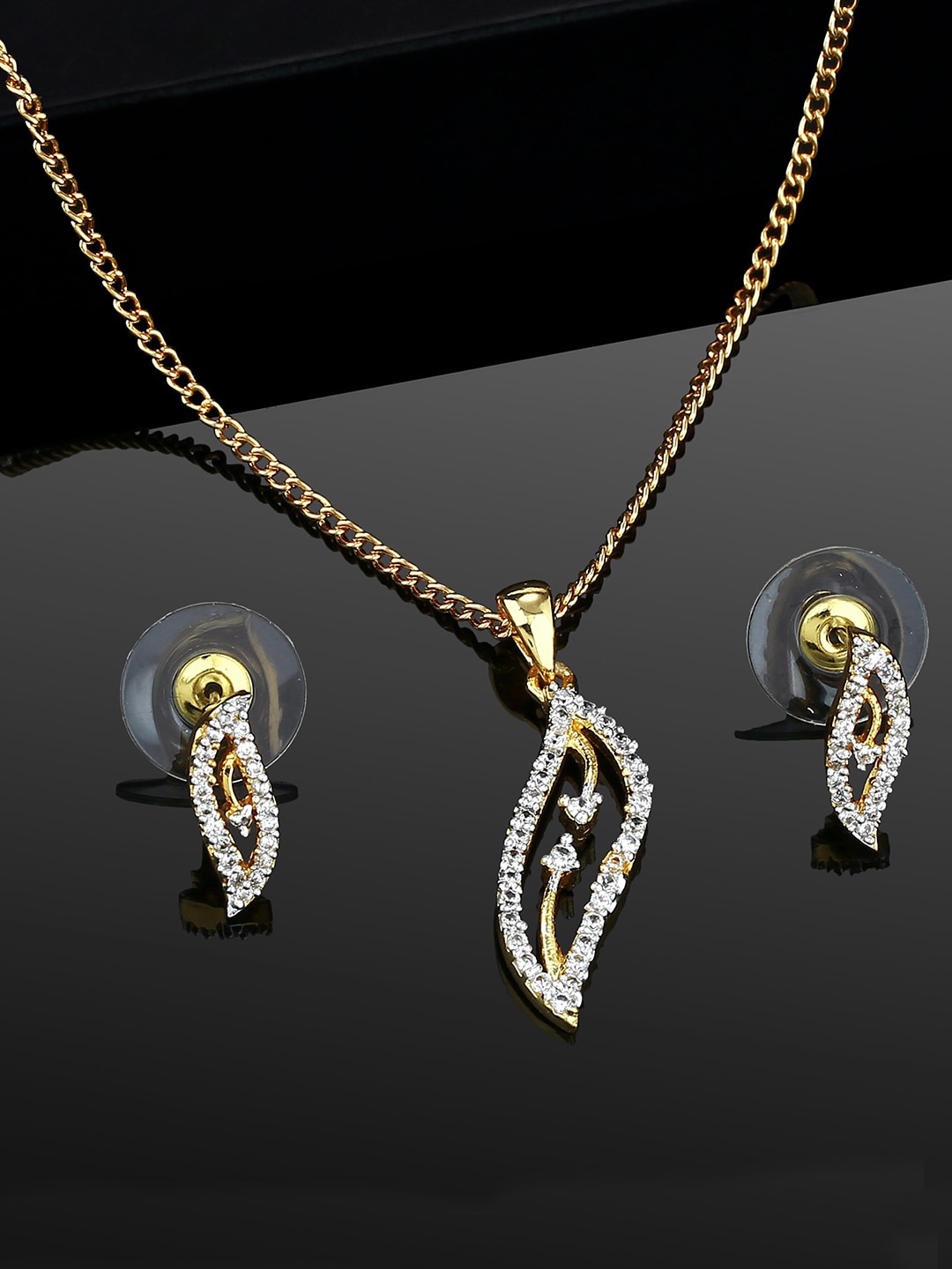 

Estele Gold-Plated CZ-Studded Jewellery Set