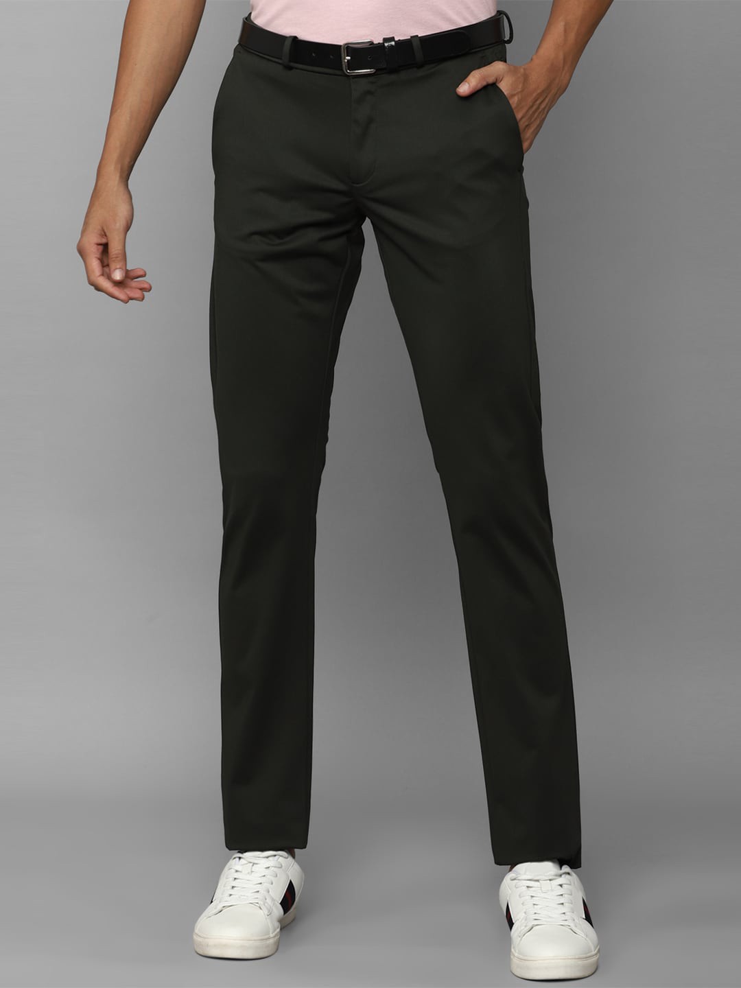 

Allen Solly Men Black Slim Fit Trousers