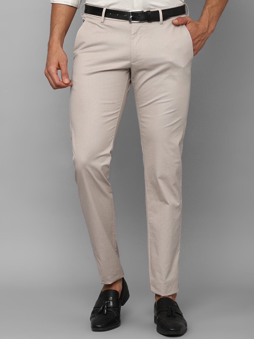 

Allen Solly Men Slim Fit Mid-Rise Trousers, Beige