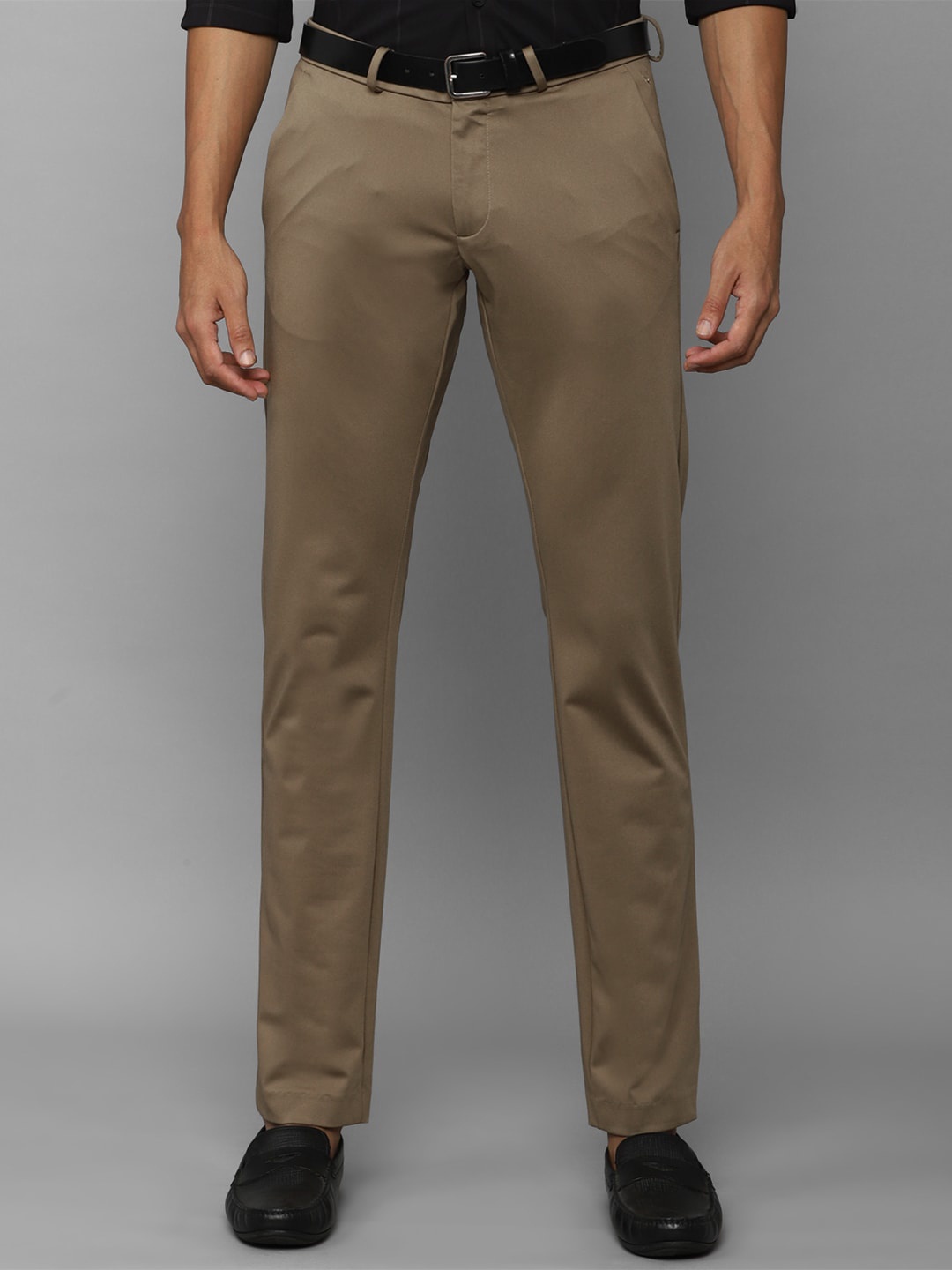 

Allen Solly Men Slim Fit Mid-Rise Chinos Trousers, Olive