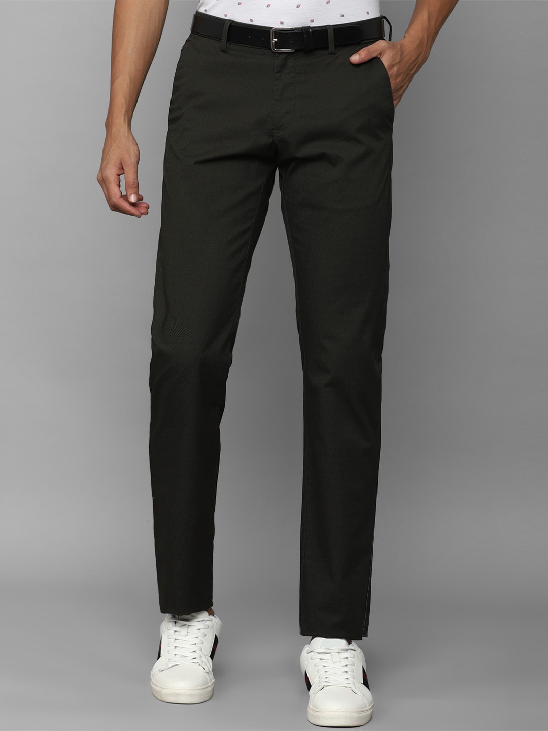 

Allen Solly Men Black Slim Fit Trousers