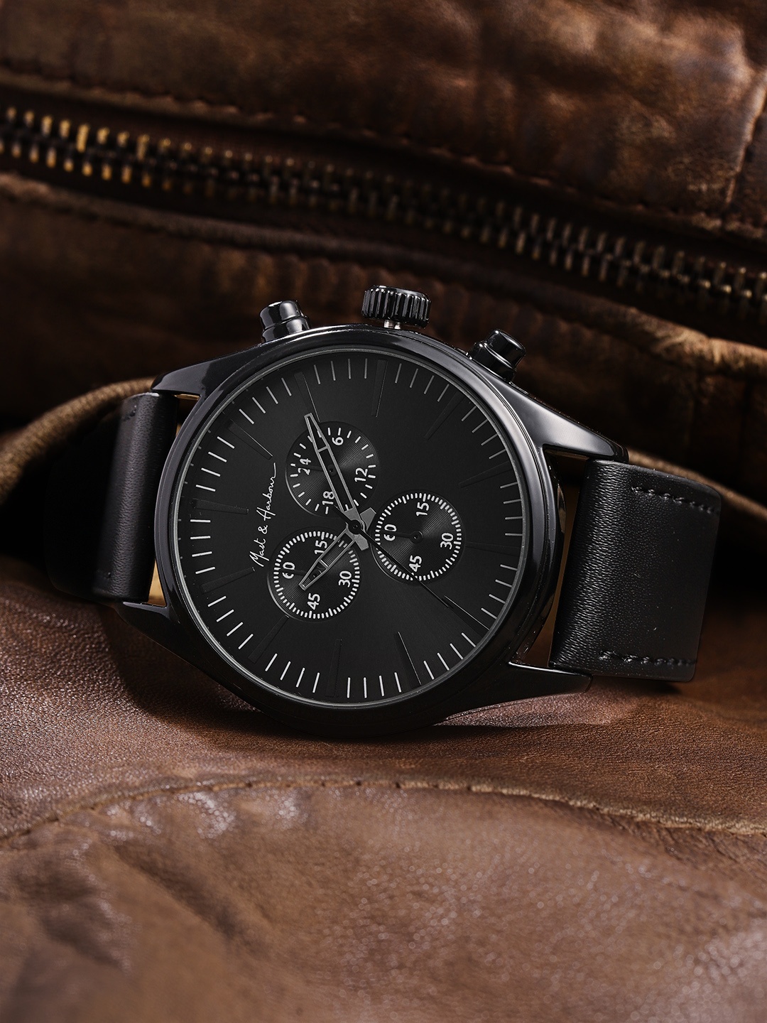 

Mast & Harbour Unisex Gunmetal-Toned Analogue Watch MFB-PN-LW3731, Metallic
