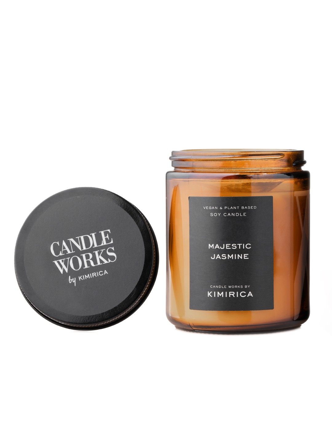 

Kimirica Brown & Black Plant-Based Soy Wax Majestic Jasmine Scented Candle