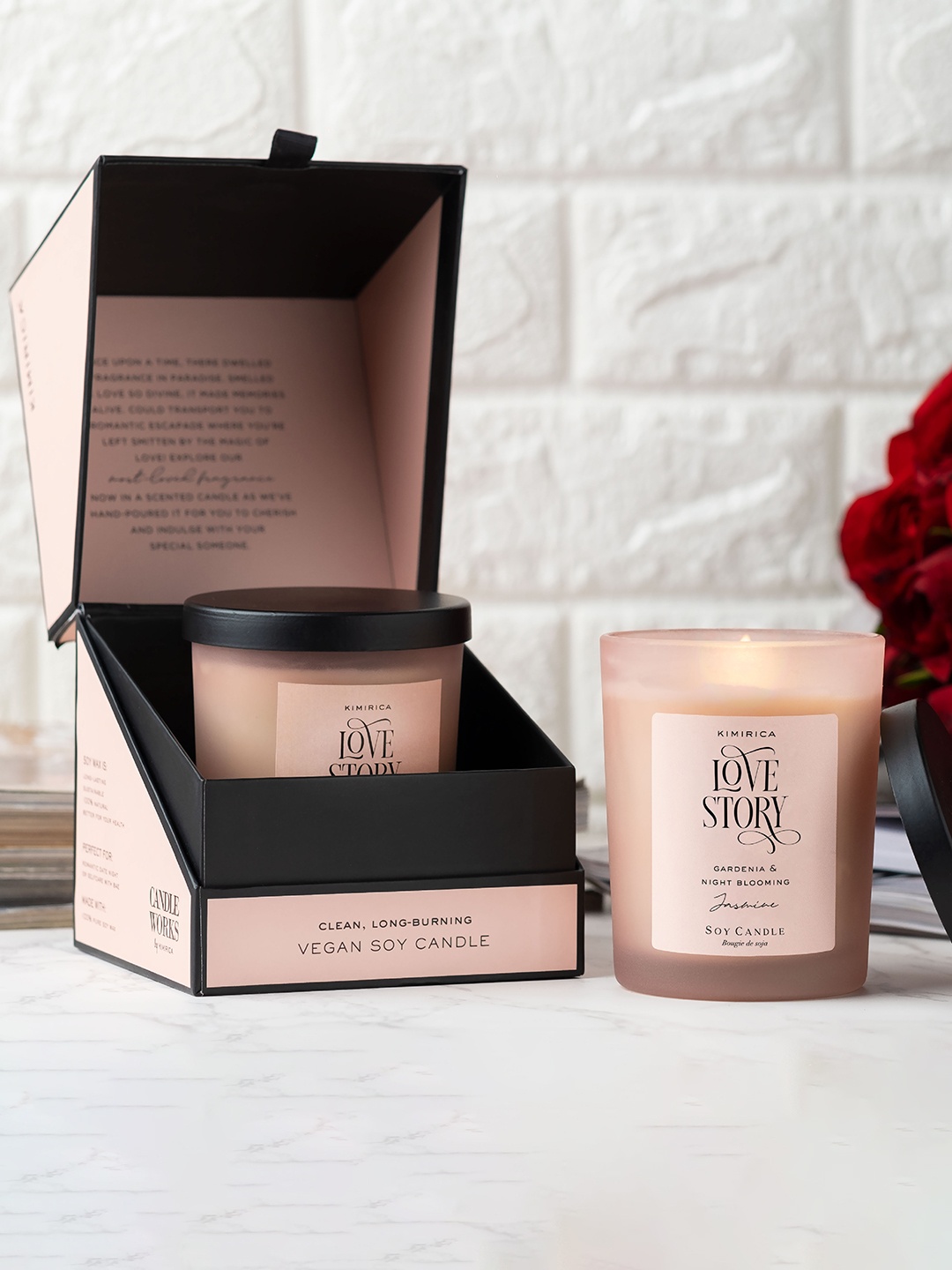 

Kimirica Love Story Peach Soy Wax Scented Candle