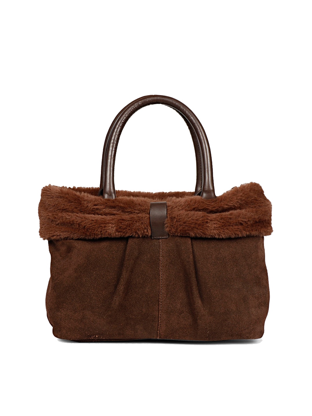 

Saint G Leather Structured Handheld Bag, Brown