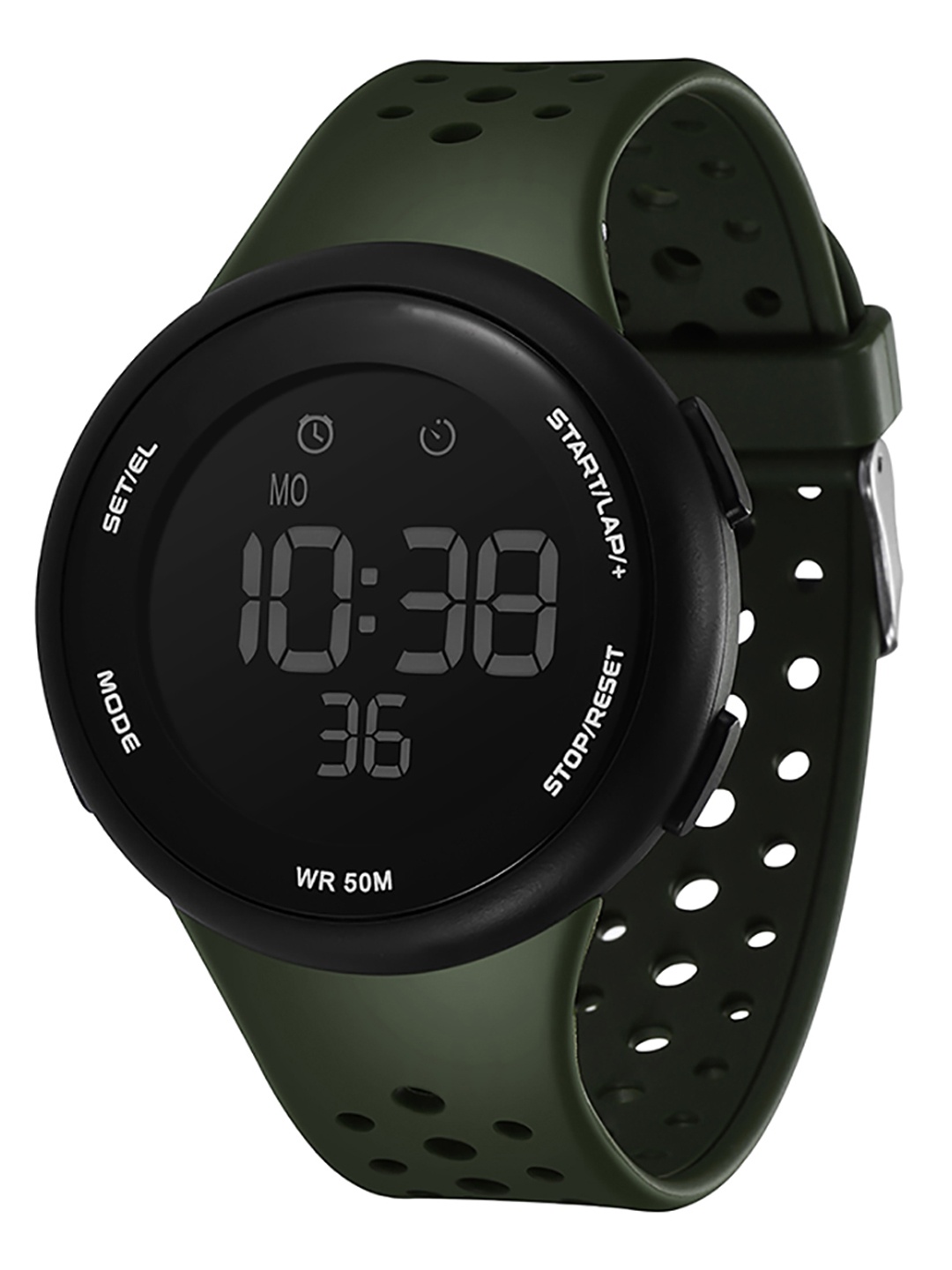 

Shocknshop Men Straps Digital Multi Function Watch WCH79Green, Green