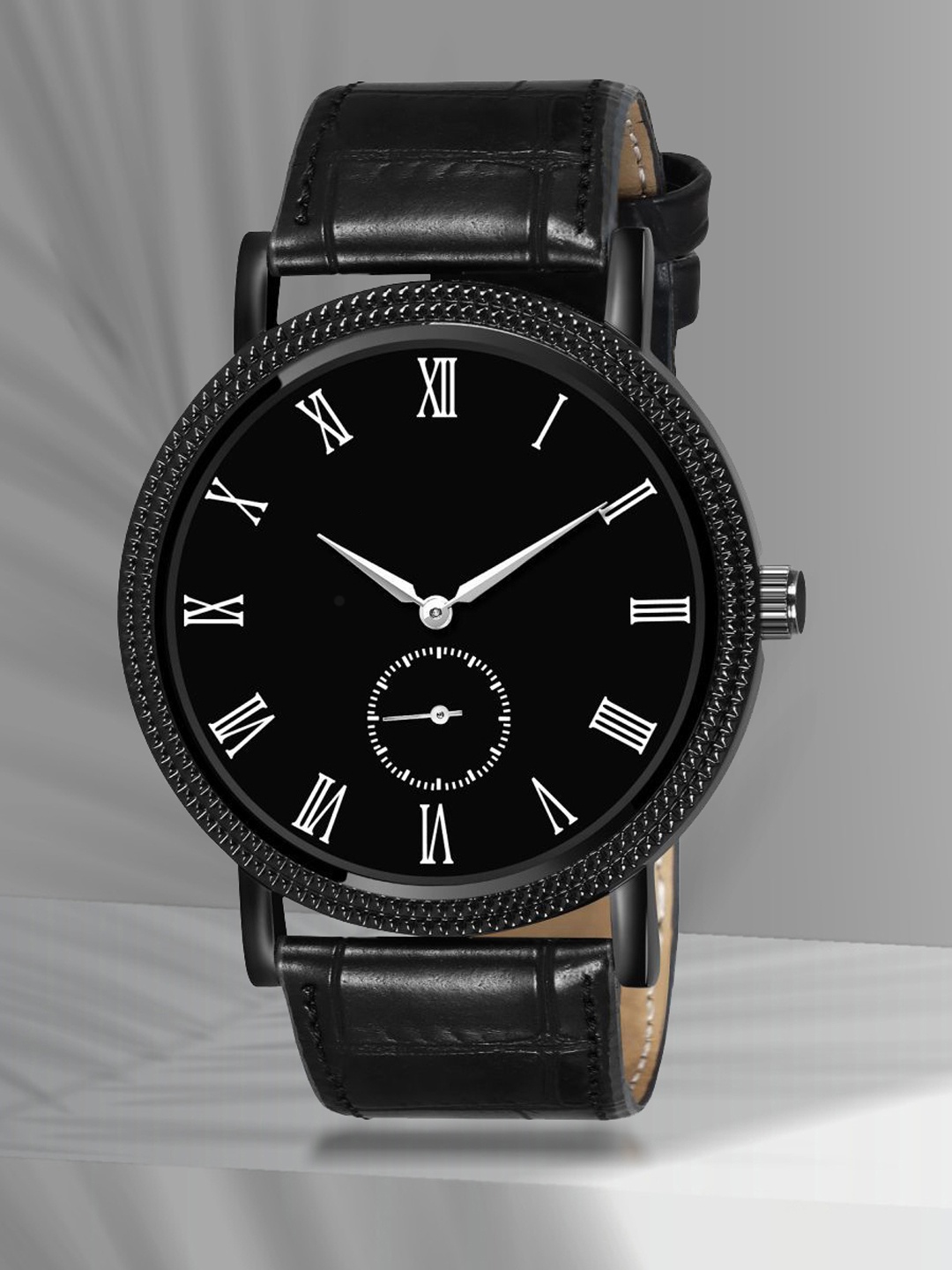 

Shocknshop Men Leather Straps Analogue Chronograph Watch WCH80Black, Black